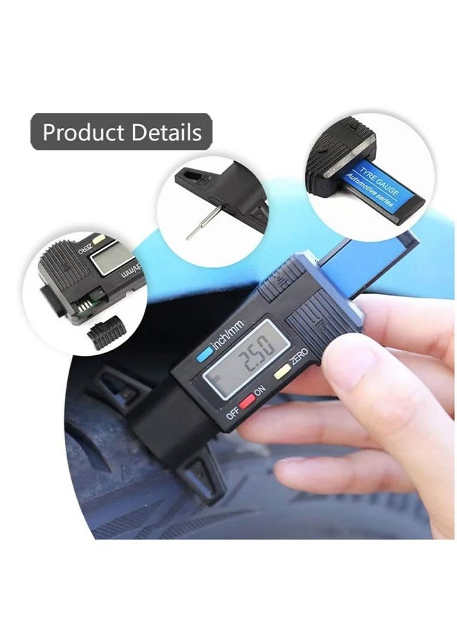 Generic - Tire Tread Depth Gauge, Digital Tire Tread Depth Gauge, 0-25.4 MM Inch Tyre Guage Digital with LCD Display Tread Checker Tire Tester, Tire Tread Depth Measuring Tool for Cars Trucks Vans SUV - Image 1