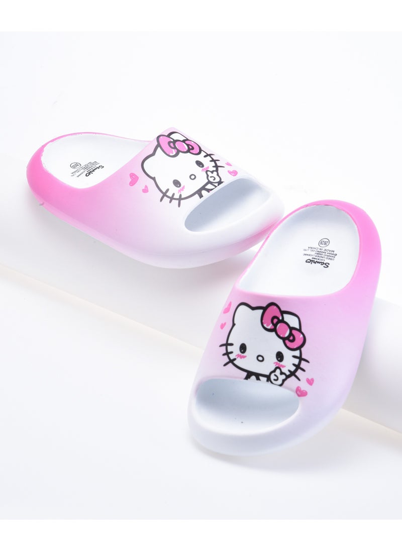 Hello Kitty Comic Kicks by Urban Haul Hello Kitty Slides For Girls  - Image 4