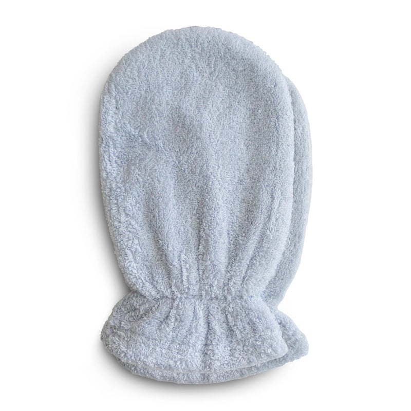 mushie Baby Bath Mitt | Organic Cotton | Pack of 2 (Gray) - Image 1