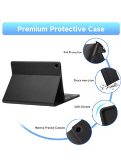 UCHUANG Compatible with Samsung Galaxy Tab A9 Plus Keyboard Case 11-inch Magnetic Detachable Wireless Arabic Keyboard Cover，for Samsung Galaxy Tab A9 Plus 2023 (SM-X216/X210) - Black  - Image 2