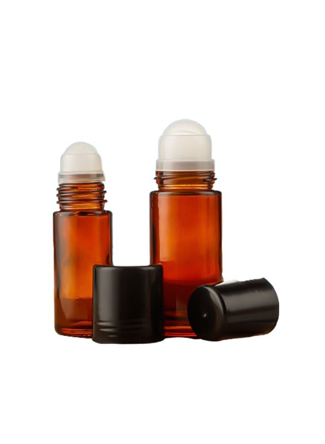 ZCM-HAPPY 12-piece Essential oil bottle set with rollerball brown 30ml - Image 4