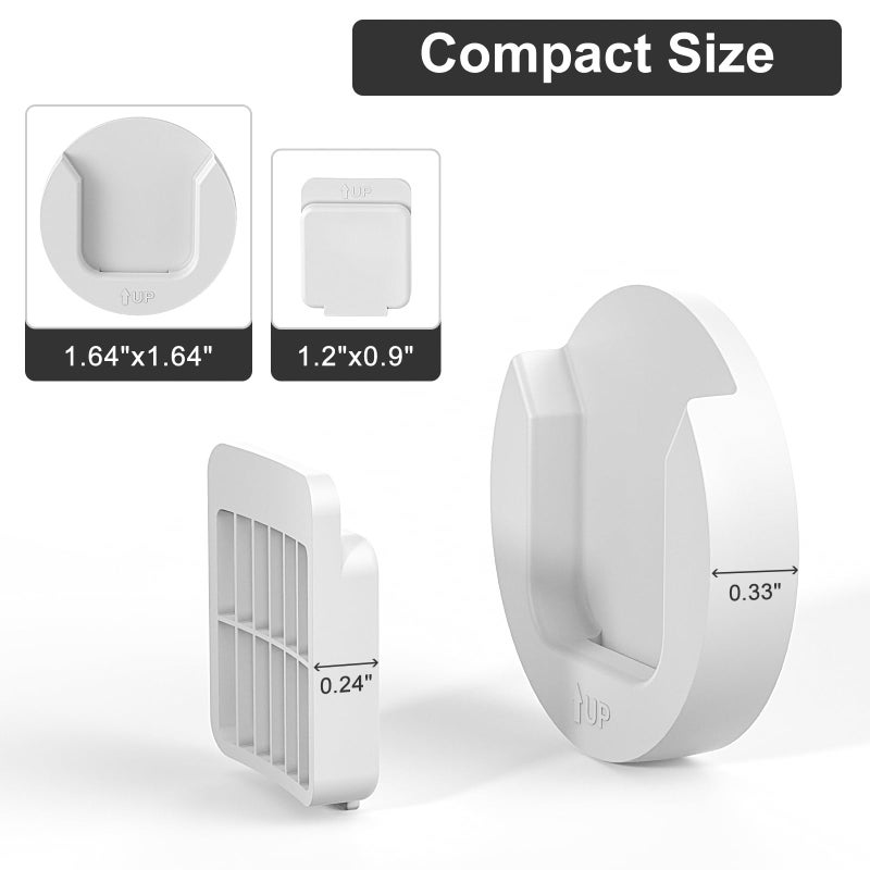 YYILIS Magnetic Remote Control Holder Wall Mount, Upgrade Remote Control Organizers Storage Self-Adhesive TV Remote Control Caddy for Back of TV (White 6) - Image 5
