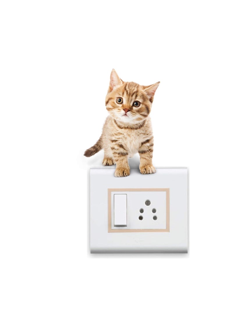Sticker Yard Sticker Yard Vinyl Cats Wall Tile Switch Board Sticker 984 x 039 x 984 Inches Multicolour  - Image 3