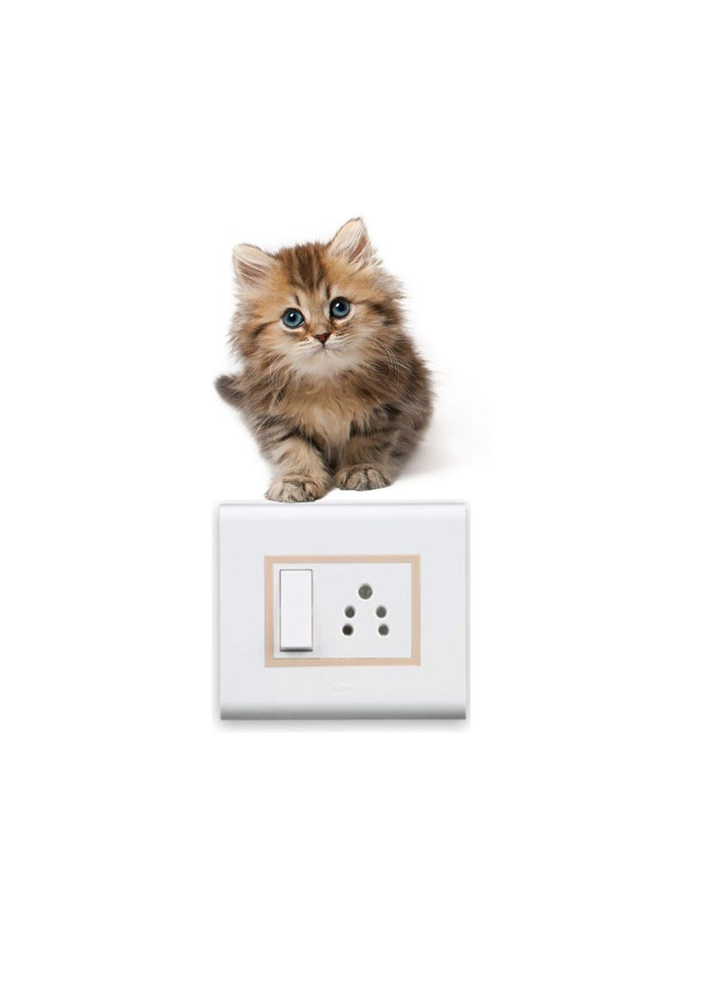 Sticker Yard Sticker Yard Vinyl Cats Wall Tile Switch Board Sticker 984 x 039 x 984 Inches Multicolour  - Image 2
