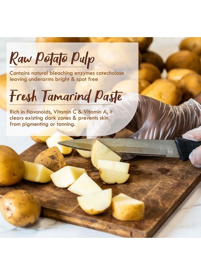 Nat Habit Raw Potato Underarm Ubtan & Scrub For Brightening, Softening & Odour Control With Tamarind & Zero Chemical (40Gm X Pack Of 2)  - Image 3