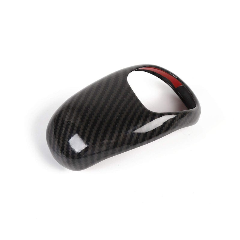 CheroCar Gear Shift Knob Cover Stick Shifter Cap Cover Frame for 2014-2015 Jeep Grand Cherokee, for 2012-2014 Chrysler 300C, Interior Accessories (Carbon Fiber Grain) - Image 3
