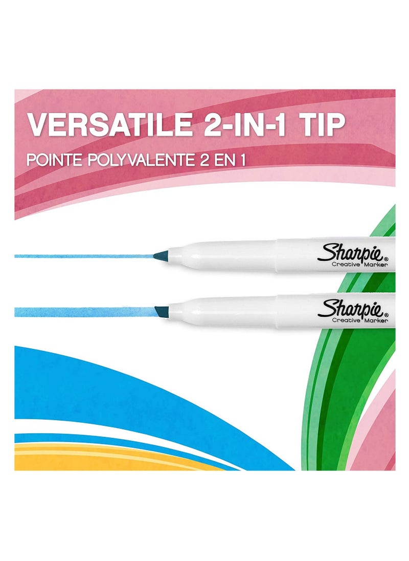 Sharpie قلم تحديد دائم بطرف مشطوف متعدد الألوان، مكون من 4 قطع  - Image 4