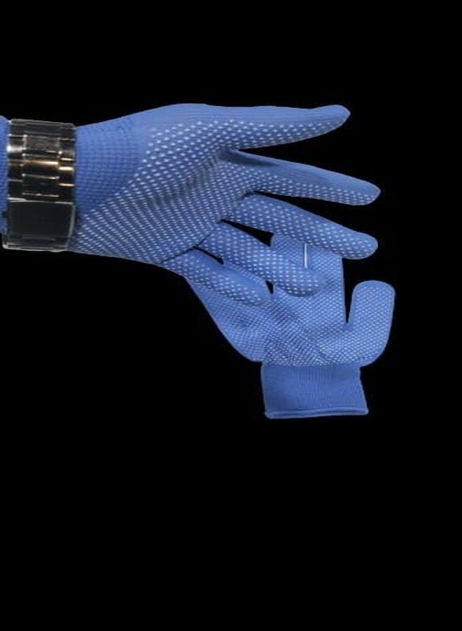 HIGHOPS Sports PVC DOTED Cotton Gloves halp for Cricket Bating and Full grriping in bat Hand he is incris for Bating (Pair NEON) - Image 3