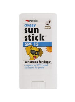 Petkin Dog Sunscreen Sunstick - Sunscreen for Dogs and Puppies, SPF 15 - Simply Rub on Anytime for Instant Sun Protection - Vanilla Coconut Scent, .5 oz Net Weight - Ideal for Home or Travel