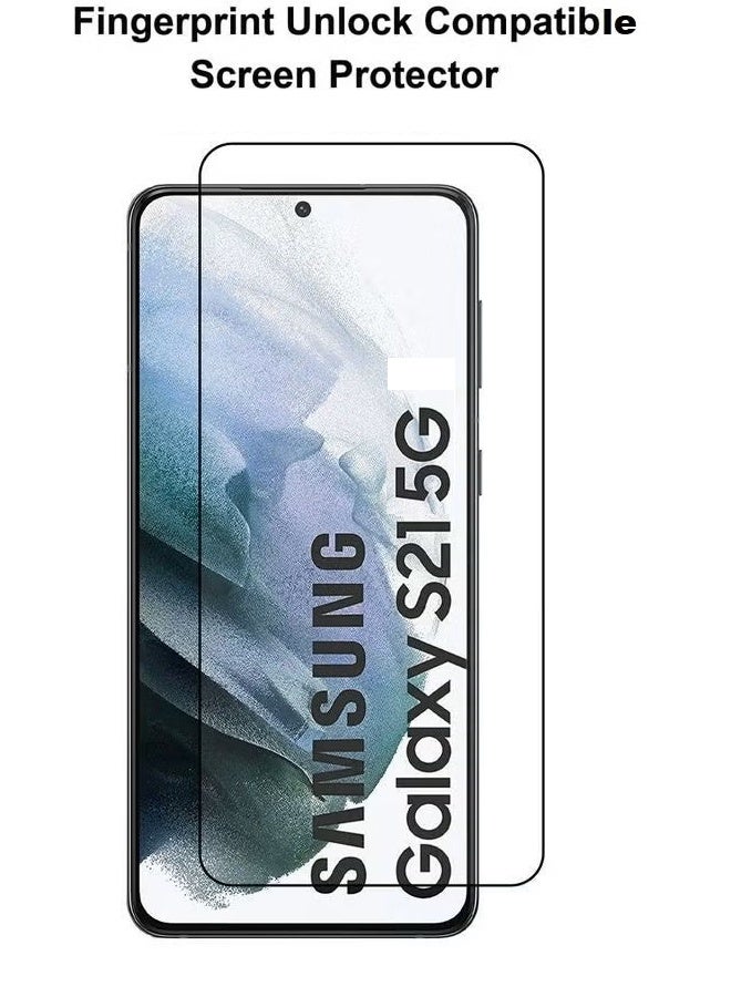 YoYoTech Samsung Galaxy S21 6.2' 2021 - Fingerprint Unlock Tempered Glass Screen Protector - Edge to Edge High Transparency,Easy to Install,Anti-scratch and Bubble-free Screen Protector [100% Fingerprint Unlock - Image 1
