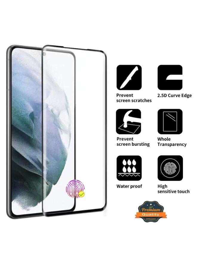 YoYoTech Samsung Galaxy S21 6.2' 2021 - Fingerprint Unlock Tempered Glass Screen Protector - Edge to Edge High Transparency,Easy to Install,Anti-scratch and Bubble-free Screen Protector [100% Fingerprint Unlock - Image 2