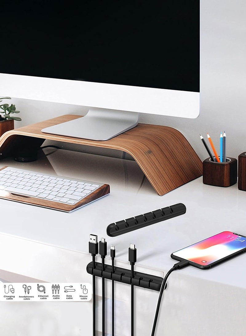 بيروي 2 قطعة مشابك إدارة الكابلات لكابلات الطاقة - كابلات USB - كابلات التلفزيون - الكمبيوتر - المنزل والمكتب - كابلات المكتب وغيرها.  - Image 5