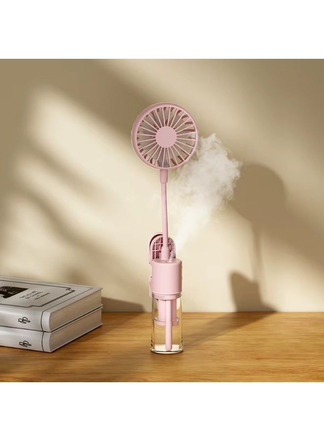 BlueFire F13 Handheld Spray Misting Fan with Clip-On Bendable Stand, 4-Speed USB Rechargeable Portable Mini Cooling Fan with Water Mist Spray, Adjustable Airflow for Baby Stroller, Picnic, Travel, Camping, Office, Car & Outdoor Summer Cooling - Image 1