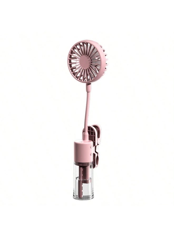 BlueFire F13 Handheld Spray Misting Fan with Clip-On Bendable Stand, 4-Speed USB Rechargeable Portable Mini Cooling Fan with Water Mist Spray, Adjustable Airflow for Baby Stroller, Picnic, Travel, Camping, Office, Car & Outdoor Summer Cooling - Image 2