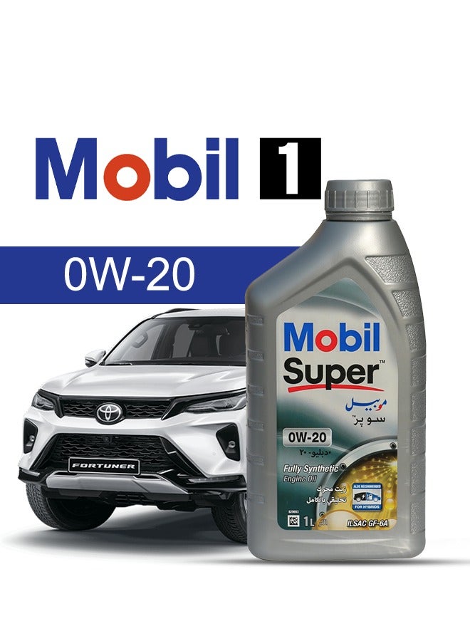 موبيل زيت محرك سيارة تويوتا، فورتشنر 2024 - 2004 - لزوجة 0w20 موبيل سوبر 6 لتر، مع فلتر زيت المحرك - 2004 2005 2006 2007 2008 2009 2010 2011 2012 2013 2014 2015 2016 2017 2018 2019 2020 2021 2022 2023 2024