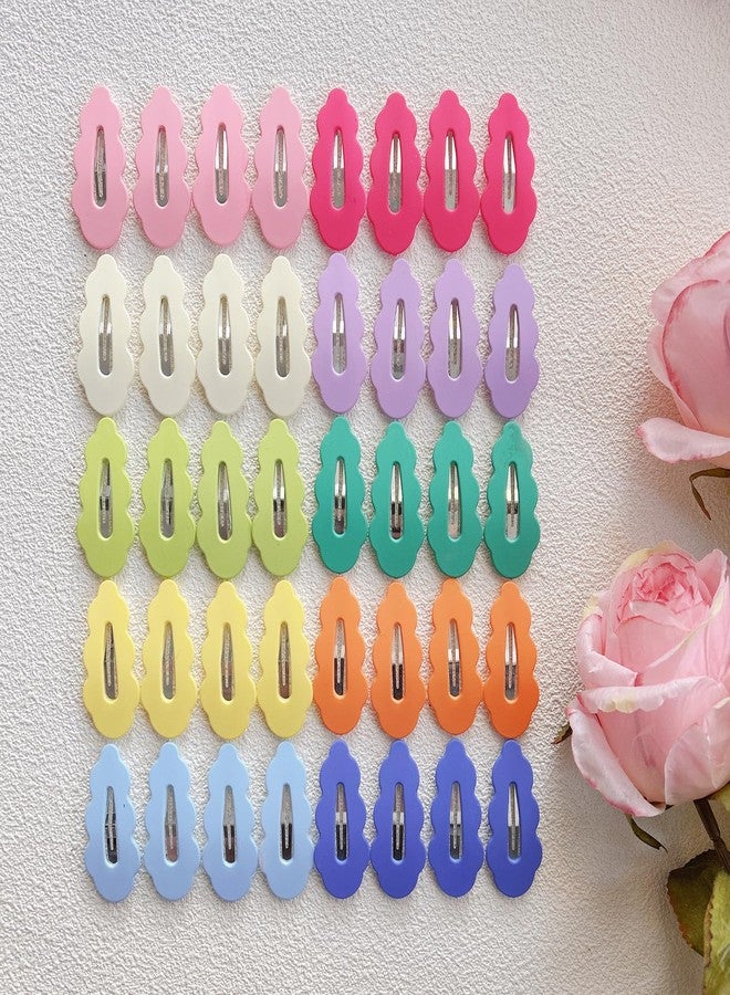 EleMirsa 40pcs Candy Colored Snap Hair Clips for Little Girl Non Slip Barrettes Hair Accessories for Baby Girl Teens Toddler Kids - Image 2