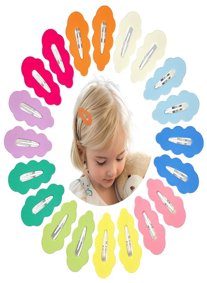 EleMirsa 40pcs Candy Colored Snap Hair Clips for Little Girl Non Slip Barrettes Hair Accessories for Baby Girl Teens Toddler Kids - Image 1