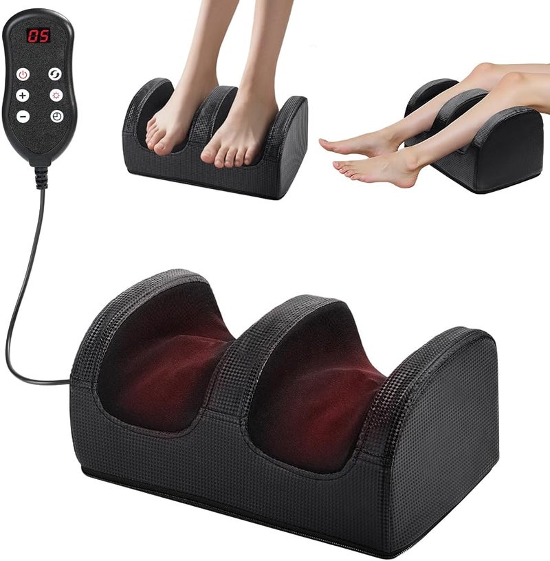 Deciniee Shiatsu Foot Massagers for Pain and Circulation:Circulation Booster for Feet and Legs-Electric Foot Massager with Heat-Calf Massager with Massage Rollers-Gifts for Women and Men-Black - Image 1