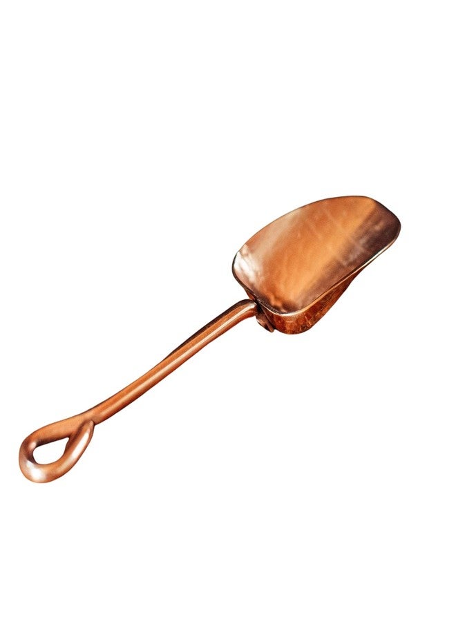 Sertodo Copper Scoop for Coffee and Spices | Solid Copper, Heavy Gauge, Hand Hammered | Copper Handle | 1oz / 2 TBSP Capacity - Image 1