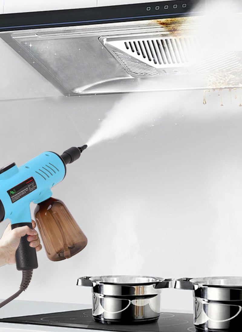 شاربدو منظف ​​البخار متعدد السطح من السطح مع إكسسوارات 7 قطع ، باخرة محمولة 600 مل من اليدين للتنظيف ، منظف البخار متعدد الأغراض للمنزل | تنجيد | سيارة | الجص | المزيد (الأزرق) - Image 2