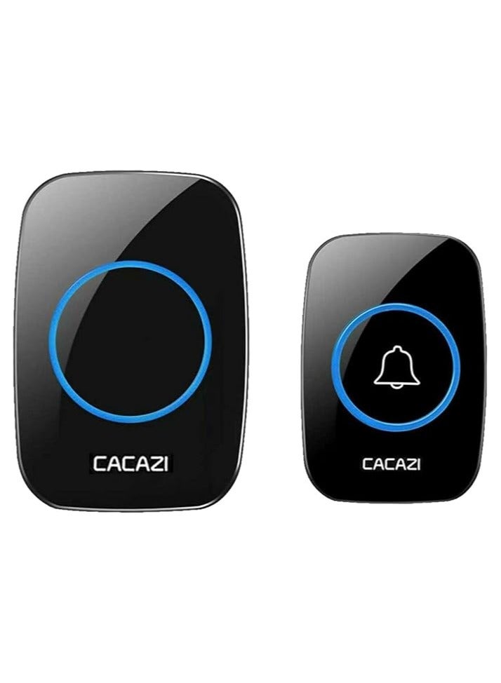 Wireless Doorbell Battery included, Waterproof Remote with AC Power Plug Smart Door Bell 1 Button to 2 Receivers Directly use - Image 1