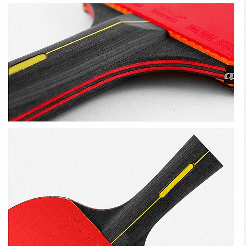 ZHENAN Professional Table Tennis Racket Set - 2 Premium Pure Wood Ping Pong Paddle with Storage Bag, No Balls Included - for Indoor/Outdoor Table Teenis Training - Image 5