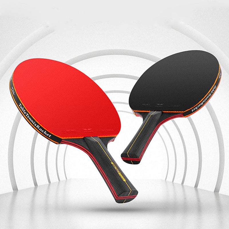 ZHENAN Professional Table Tennis Racket Set - 2 Premium Pure Wood Ping Pong Paddle with Storage Bag, No Balls Included - for Indoor/Outdoor Table Teenis Training - Image 3