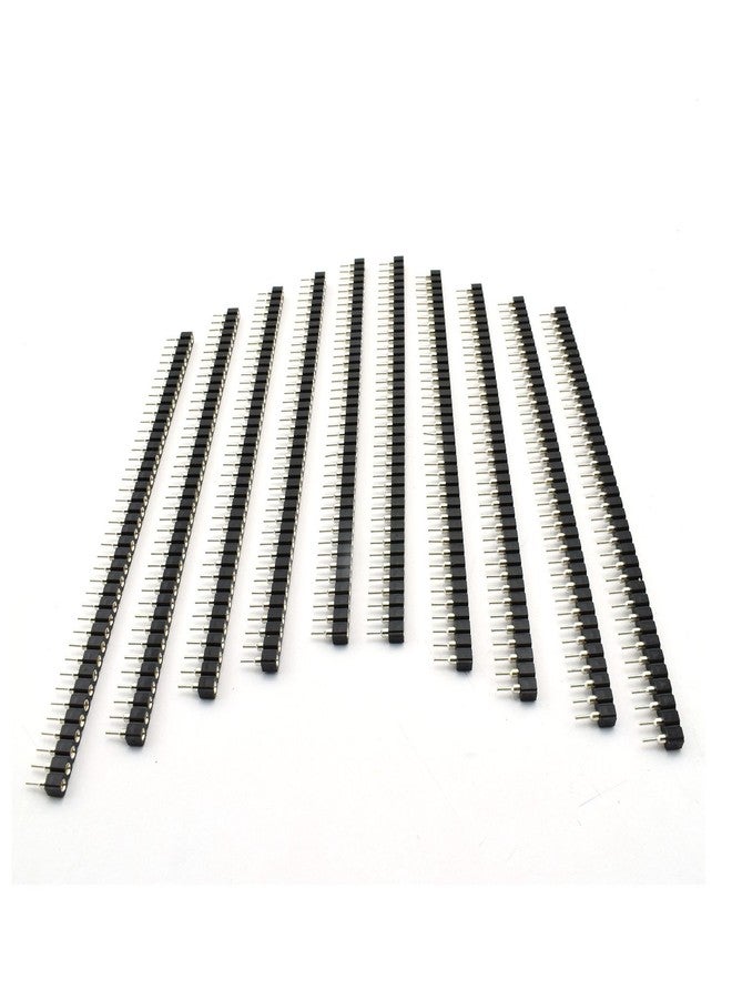 ZYAMY 10pcs 2.54mm 40Pin Round Female Socket Pin Header Strip 1x40P Single Row Straight Female/Male Socket/Pin Header Strip Connector Black - Image 2