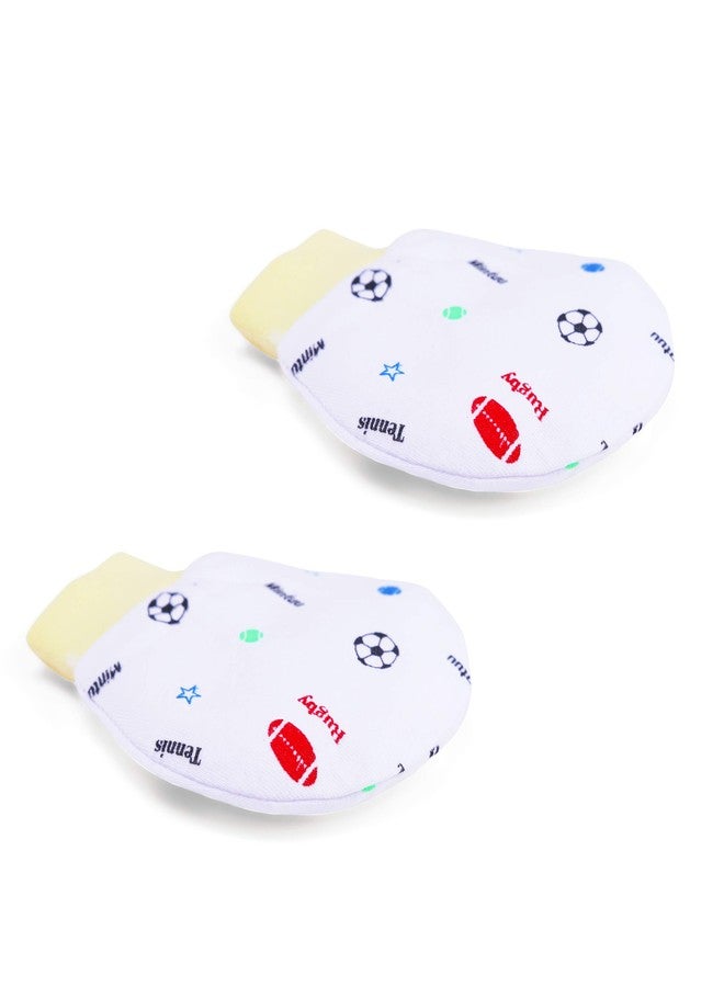 Pokory Mitten and Booties Set for new born baby 0-6 months, Soft Cotton & Socks for baby boy girl - Assorted - Pack of 4 - Image 5