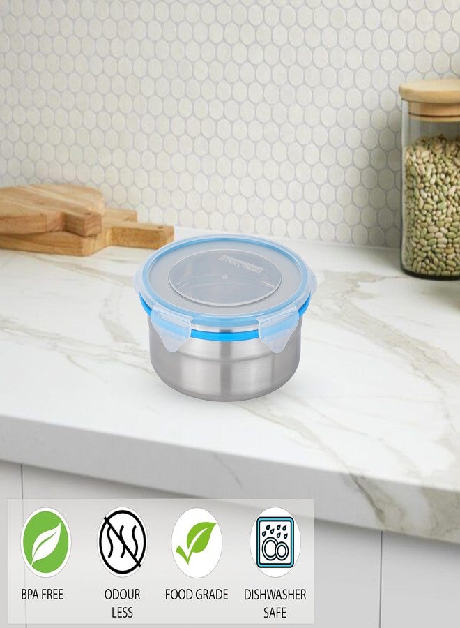 STEELLOCK Stainless Steel Airtight Container with Lid | Leakproof, BPA-Free, Durable Kitchen Storage | Multipurpose Food Storage Containers for Kitchen | SL-1401-set of 1, 750ml each, Blue - Image 3