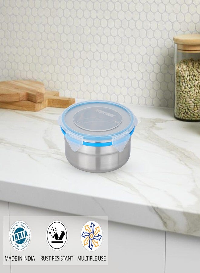STEELLOCK Stainless Steel Airtight Container with Lid | Leakproof, BPA-Free, Durable Kitchen Storage | Multipurpose Food Storage Containers for Kitchen | SL-1401-set of 1, 750ml each, Blue - Image 4