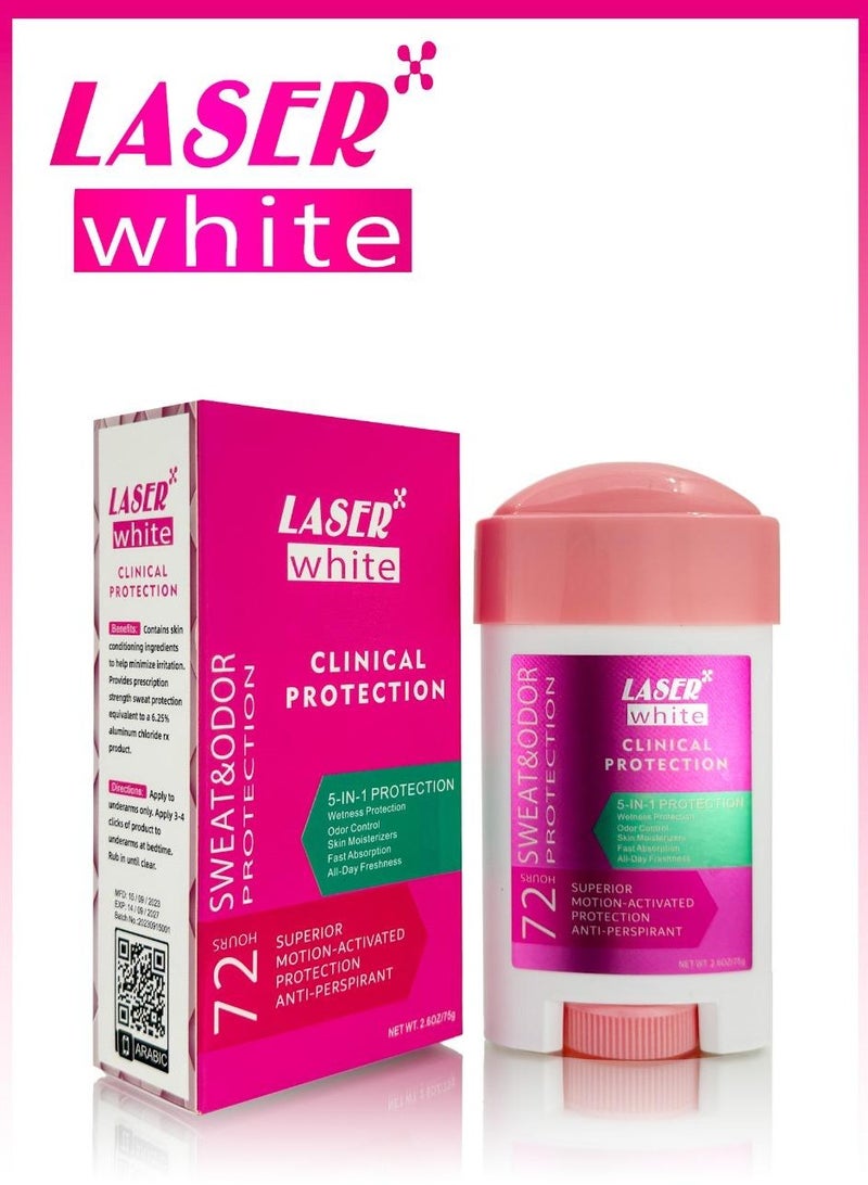 laser white Clinical Protection Cream 72 Hours Antiperspirant Deodorant 75g - Image 1