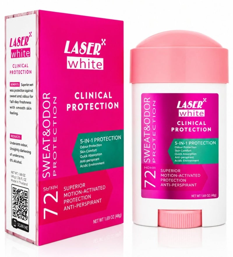 laser white Clinical Protection Cream 72 Hours Antiperspirant Deodorant 75g - Image 1