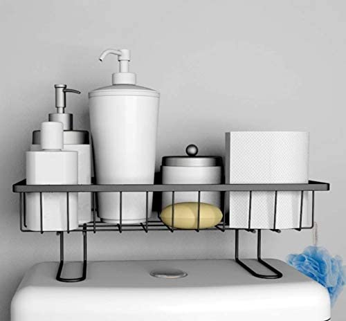 Rasikvar Stainless Steel Powder Coated Bathroom Shelf Storage Organizer Kitchen Rack with Shampoo Soap Holder and Towel Rack Hanger - Image 3