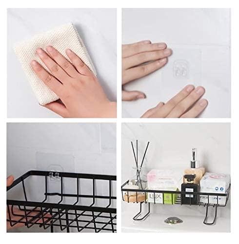 Rasikvar Stainless Steel Powder Coated Bathroom Shelf Storage Organizer Kitchen Rack with Shampoo Soap Holder and Towel Rack Hanger - Image 4