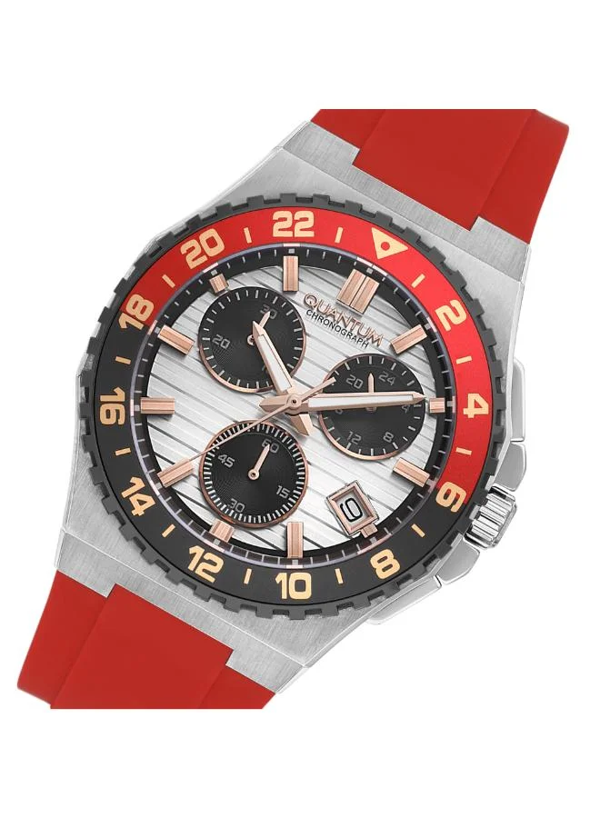 Quantum Men's Silicone Chronograph Watch PWG1147.358 - 43.5 mm