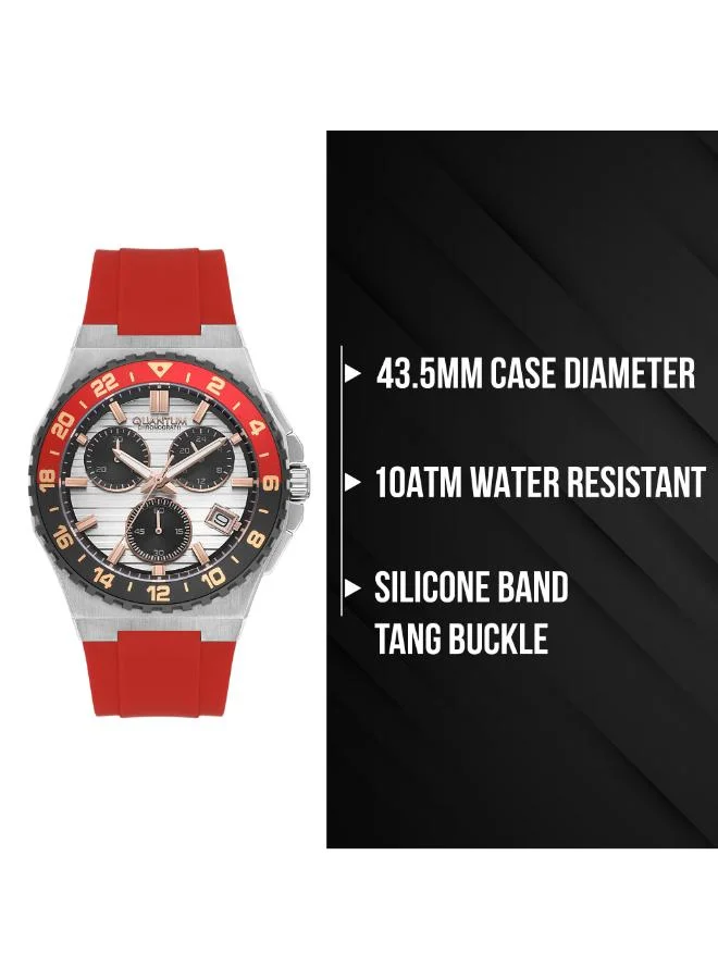 Quantum Men's Silicone Chronograph Watch PWG1147.358 - 43.5 mm