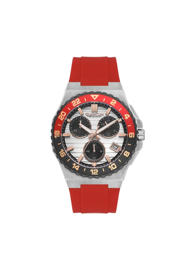 Quantum Men's Silicone Chronograph Watch PWG1147.358 - 43.5 mm