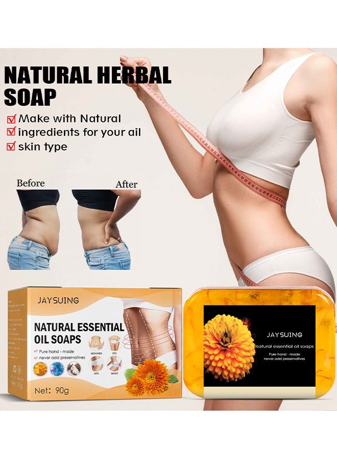 Jaysuing Natural Shaping Essential Oil Soaps 90G, Firmen The Body's Skin, Burn Excess Fat, Shaping Slim Figure Essential Oil Soap, Best Choice For Slimming Down - Image 2