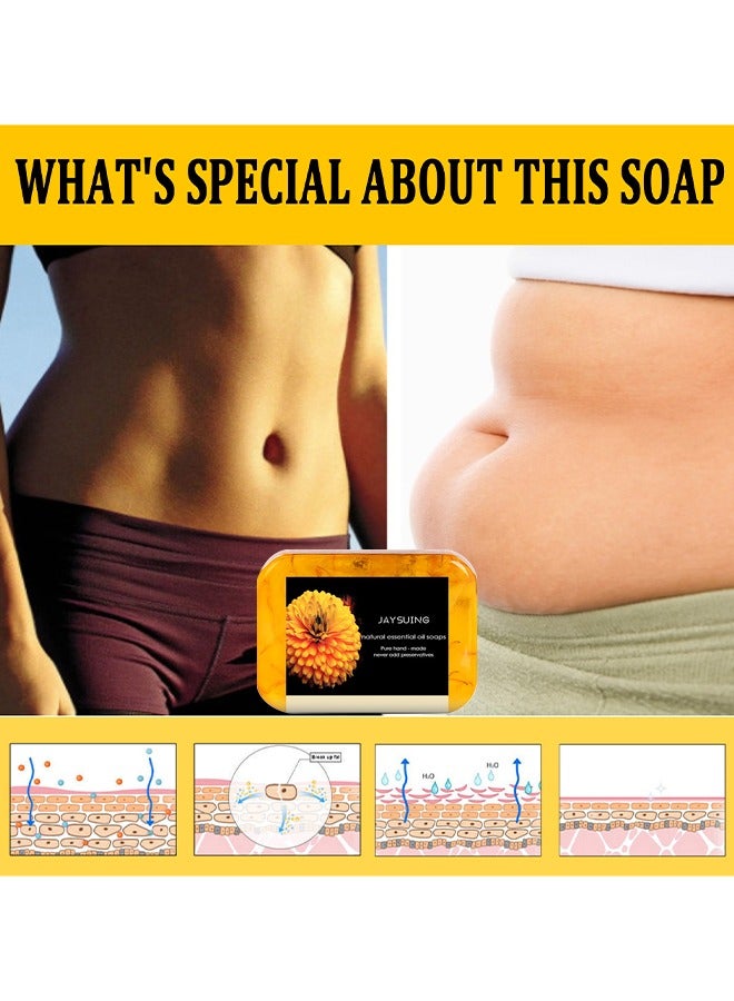 Jaysuing Natural Shaping Essential Oil Soaps 90G, Firmen The Body's Skin, Burn Excess Fat, Shaping Slim Figure Essential Oil Soap, Best Choice For Slimming Down - Image 5