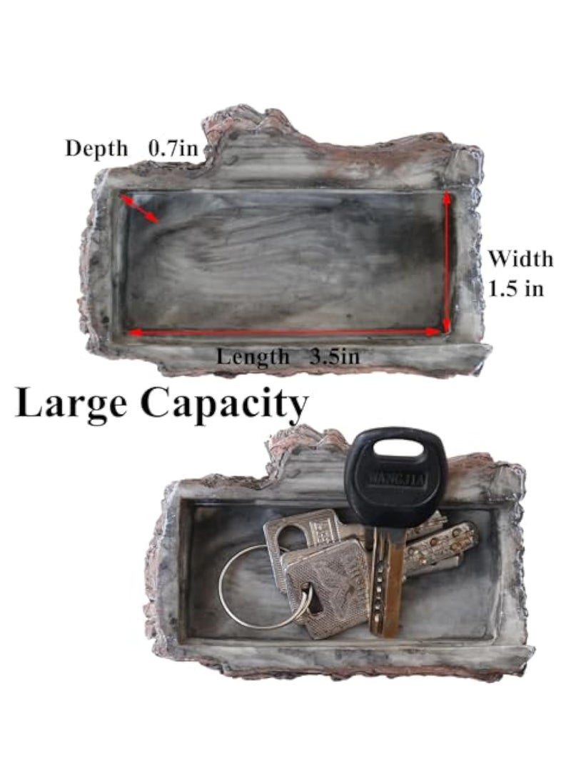 Hide a Spare Key Outdoor Waterproof Fake Branch, With Succulent Key Hider Safe Storage Box, Safe for Outdoor Garden or Yard, Geocaching, Outside Indoor Garden Ornament Decorative - Image 5