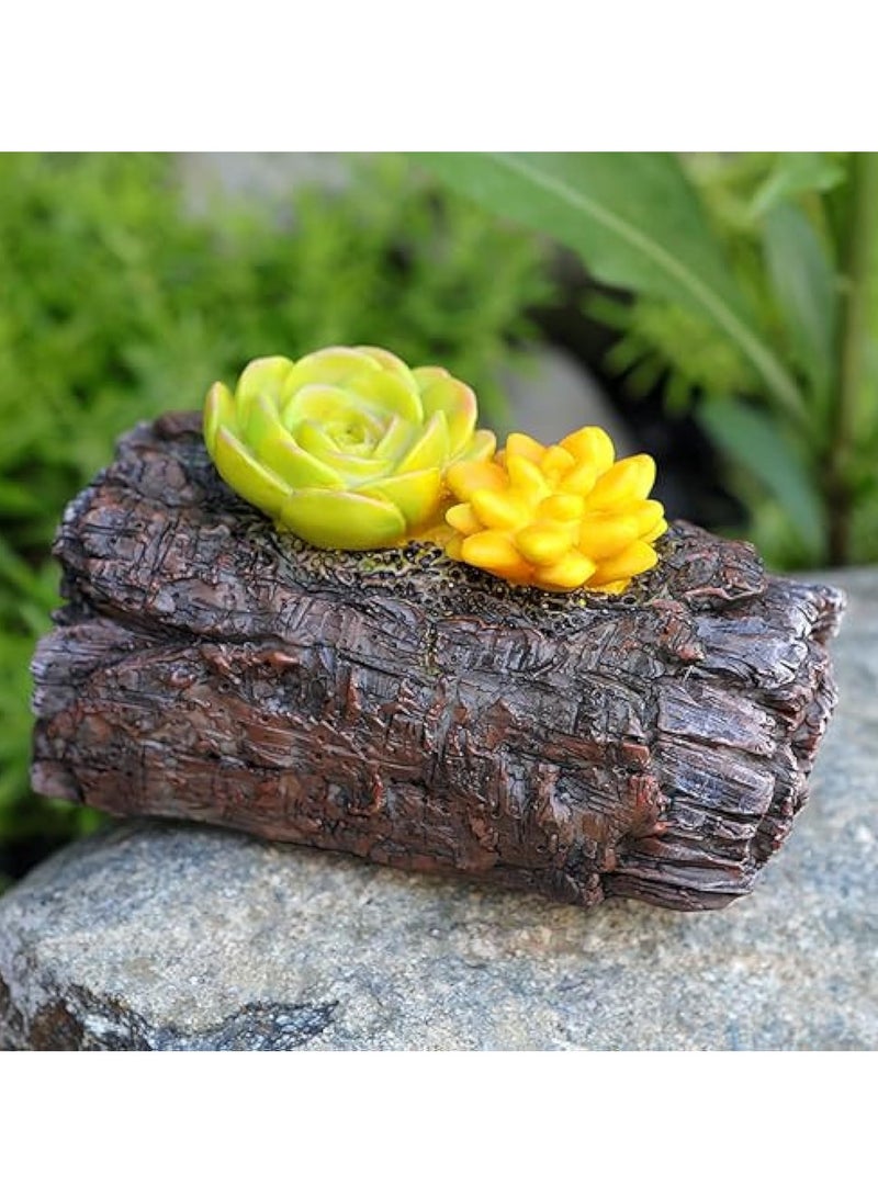 Hide a Spare Key Outdoor Waterproof Fake Branch, With Succulent Key Hider Safe Storage Box, Safe for Outdoor Garden or Yard, Geocaching, Outside Indoor Garden Ornament Decorative - Image 2