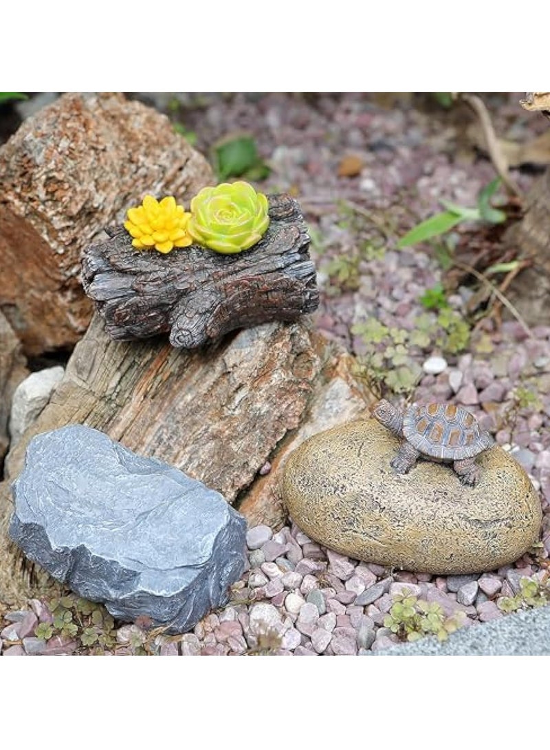 Hide a Spare Key Outdoor Waterproof Fake Branch, With Succulent Key Hider Safe Storage Box, Safe for Outdoor Garden or Yard, Geocaching, Outside Indoor Garden Ornament Decorative - Image 3