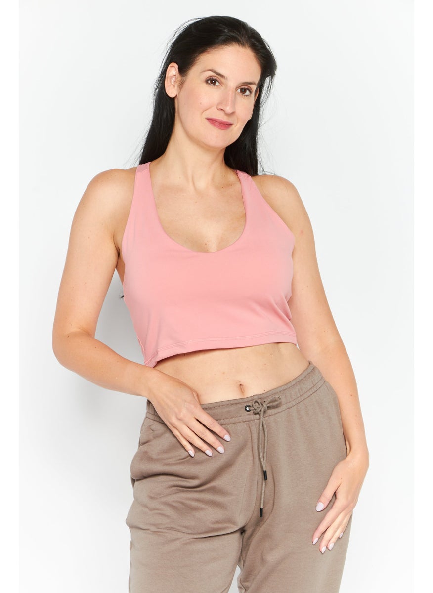 DKNY Sport Women Sportswear Fit Sleeveless Training Tank Top, Pink  - Image 1