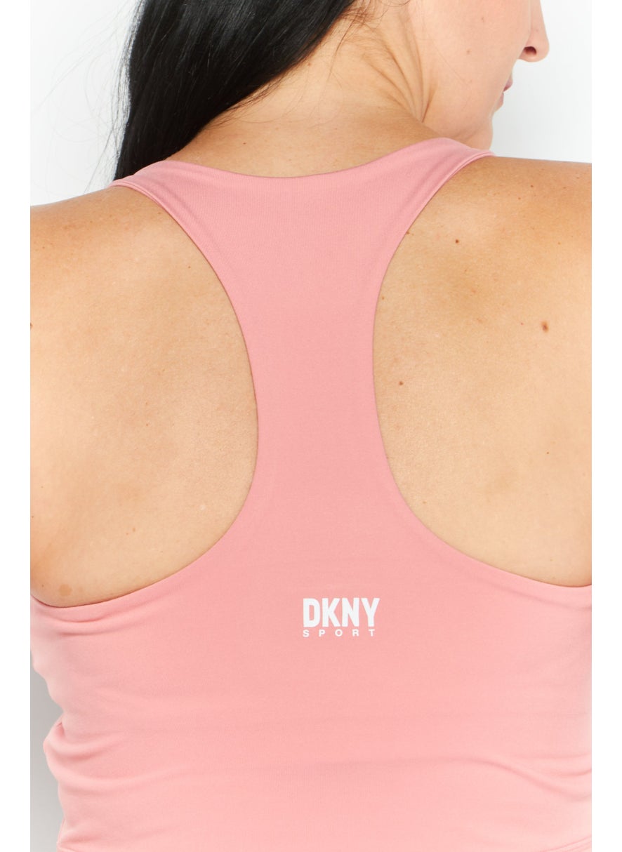 DKNY Sport Women Sportswear Fit Sleeveless Training Tank Top, Pink  - Image 3