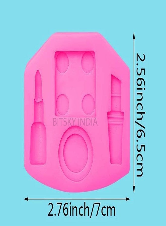 BITSKY INDIA Makeup Designed Silicone Molds Scissors Hair Tools Shaped Fondant Mold Makeup Tools Design Fondant Cake Molds for Chocolate, Pudding, Candy, Jelly - Image 2