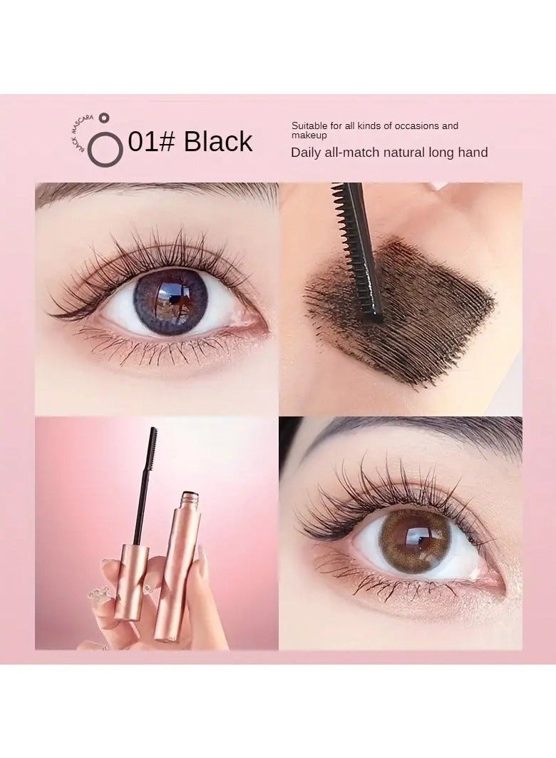 هايكسي Heyxi Curling ماسكارا مقاوم للماء ارتداء طويل الحجم السميك لجميع أنواع البشرة ، تطبيق سهل للمبتدئين ، نظام الألوان المختلطة أسود - Image 1