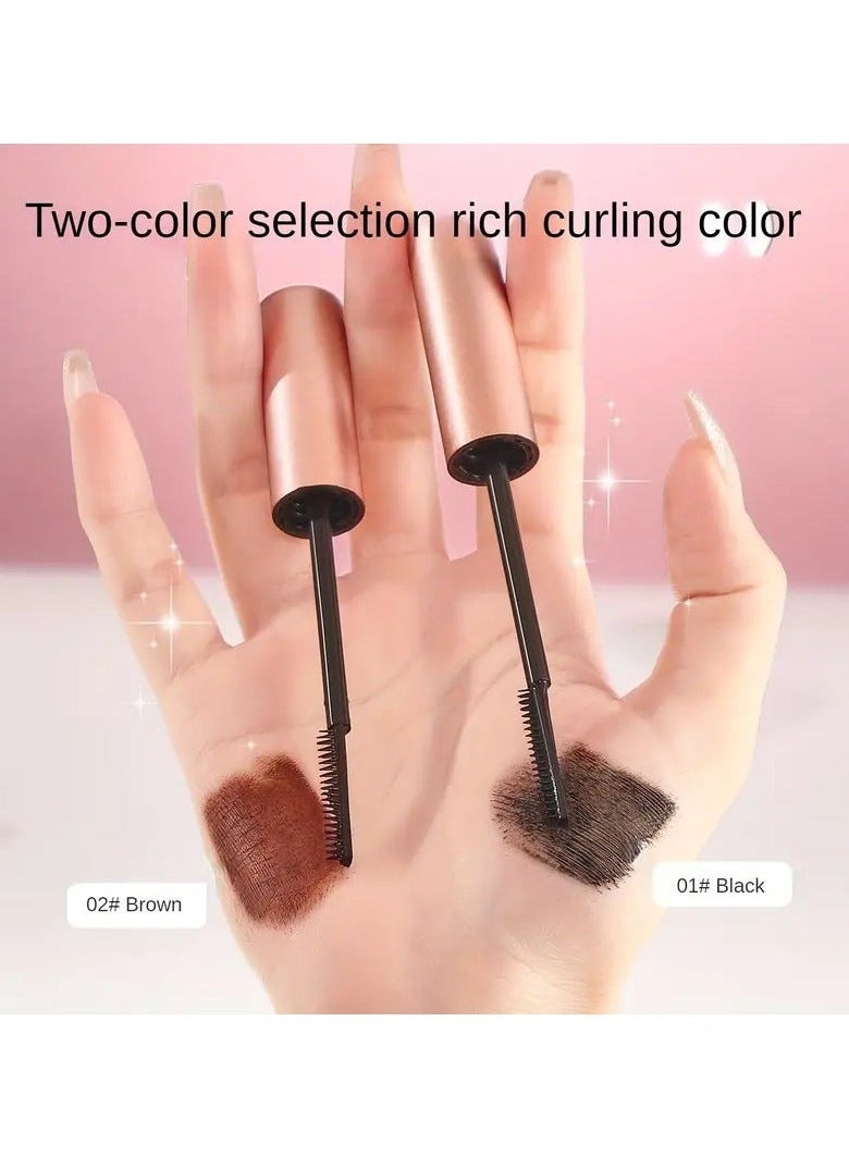 هايكسي Heyxi Curling ماسكارا مقاوم للماء ارتداء طويل الحجم السميك لجميع أنواع البشرة ، تطبيق سهل للمبتدئين ، نظام الألوان المختلطة أسود - Image 5