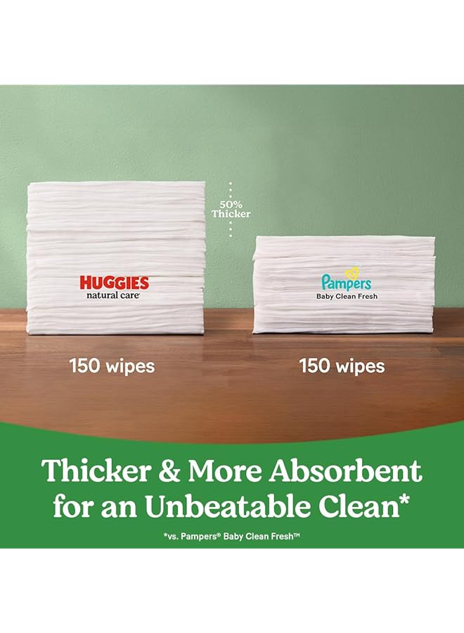 HUGGIES Natural Care Sensitive Baby Wipes Unscented 6 Flip Lid Packs (288 Wipes Total) - Image 4