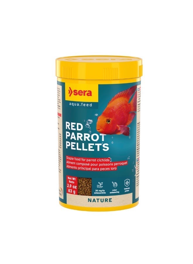 Red Parrot Fish Food Floating Pellets – High Protein Color Enhancing Aquarium Feed for Parrot Cichlids, Improves Growth & Bright Coloration - Image 1